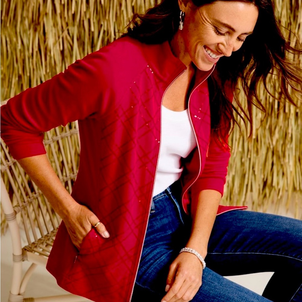 Tommy Bahama Women's Tango Red Quilted Jacket